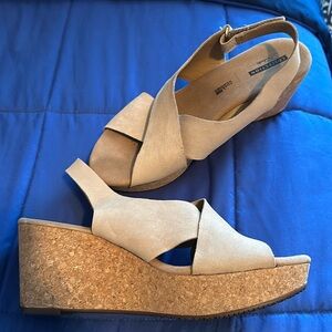 Collection by Clark’s open toe wedge 8.5 W